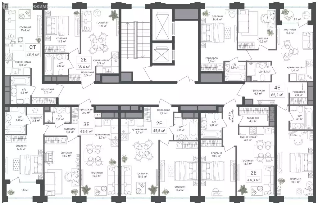 2-комнатная квартира: Москва, САО, Головинский район, жилой комплекс ... - Фото 1