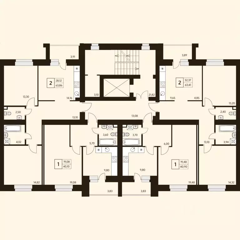 2-к кв. Башкортостан, Уфа ул. Жуковского, 19А (63.86 м) - Фото 2
