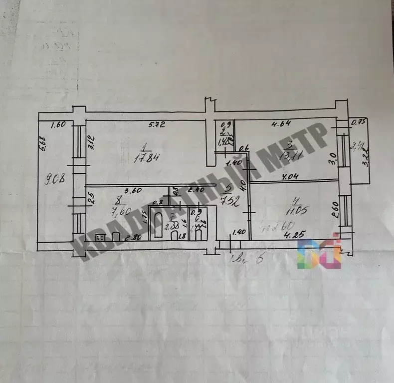 3-к кв. Калмыкия, Элиста ул. 8 Марта, 50 (62.9 м) - Фото 2