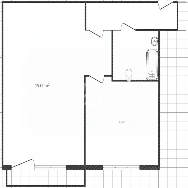 1-к кв. Липецкая область, Липецк Волгоградская ул., 1 (32.0 м) - Фото 2