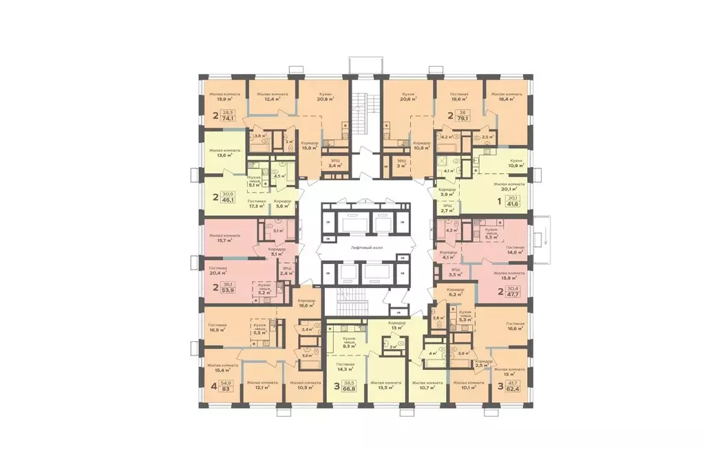 2-к кв. Кемеровская область, Кемерово 15А мкр, Столичный жилой ... - Фото 1