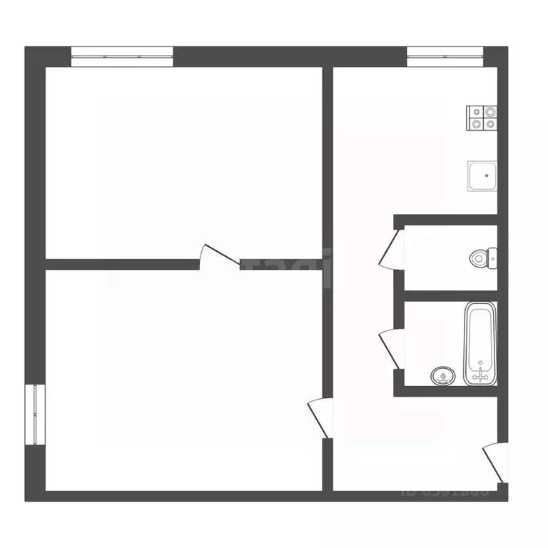 2-к кв. Тульская область, Узловая Транспортный пер., 8 (40.8 м) - Фото 2