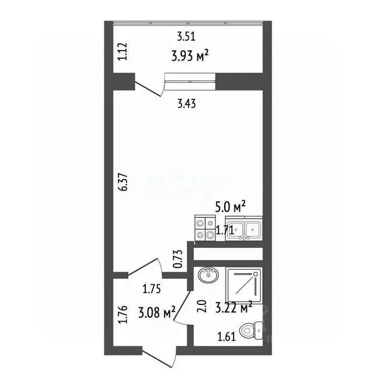 Студия Московская область, Ленинский городской округ, Боброво пгт ул. ... - Фото 1