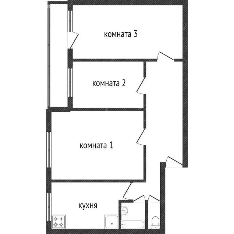 3-комнатная квартира: Вологда, Псковская улица, 9 (61.6 м) - Фото 1