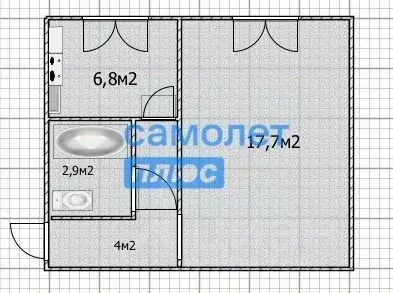 1-к кв. Алтайский край, Бийск Приречная ул., 1/1 (31.4 м) - Фото 1