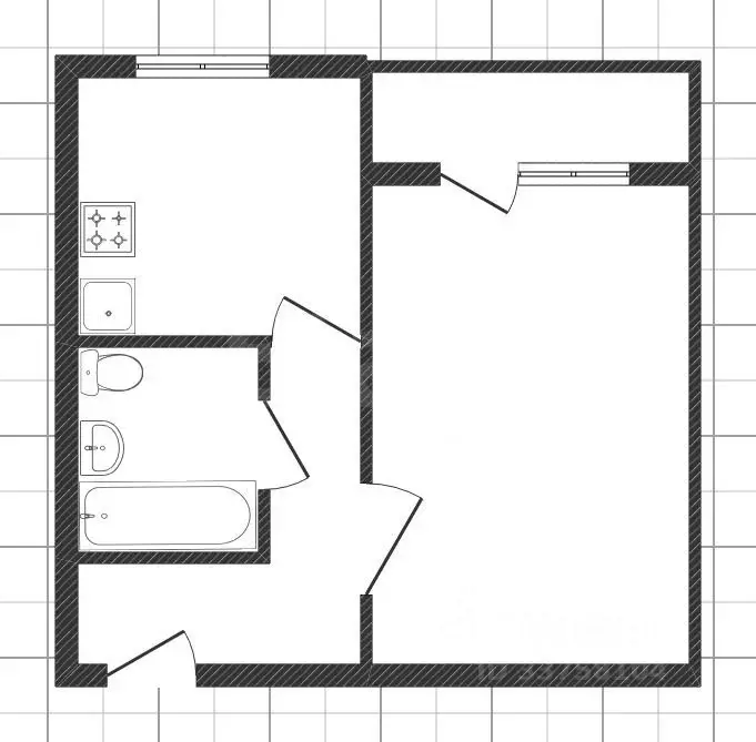 1-к кв. Липецкая область, Липецк Сырский Рудник мкр, ул. Ударников, 24 ... - Фото 2