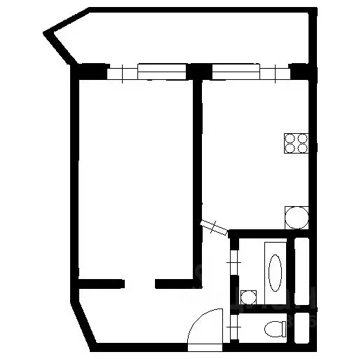 1-к кв. Санкт-Петербург просп. Просвещения, 99 (42.0 м) - Фото 2