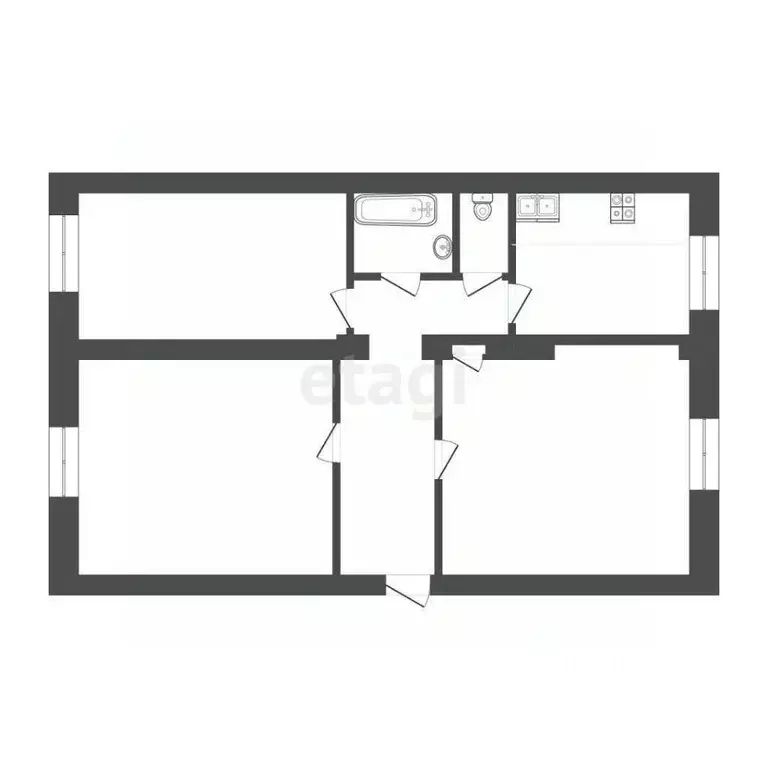 3-к кв. Смоленская область, Смоленск ул. Городок Коминтерна, 7 (57.4 ... - Фото 1