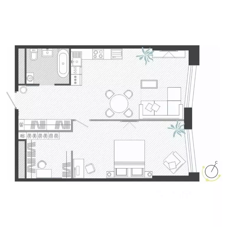 2-к кв. Приморский край, Владивосток ул. Нейбута (62.16 м) - Фото 1