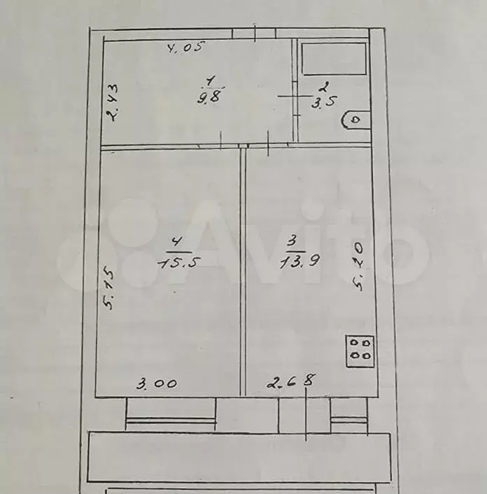 1-к. квартира, 45,7 м, 9/9 эт. - Фото 0