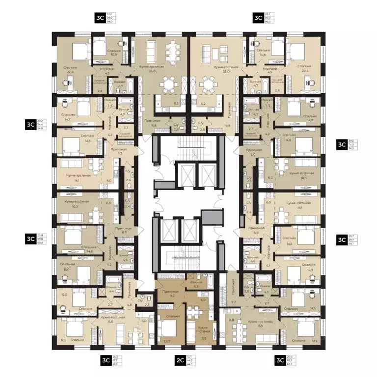 2-к кв. Башкортостан, Уфа ул. Ленина, 192 (69.7 м) - Фото 2
