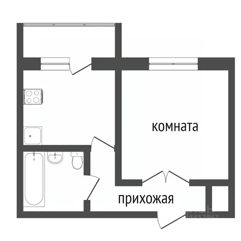 1-к кв. Челябинская область, Челябинск ул. Завалишина, 4 (42.0 м) - Фото 1
