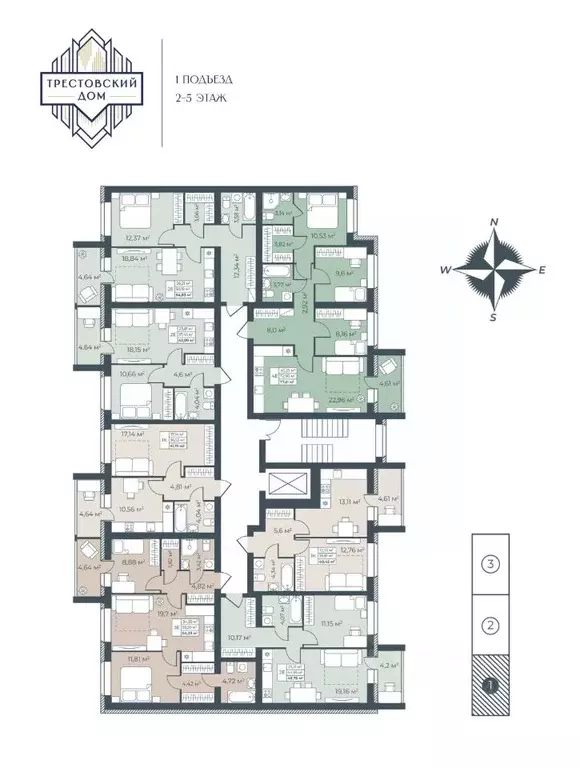 3-к кв. Тульская область, Узловая  (64.23 м) - Фото 1