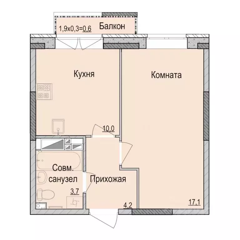 1-к кв. Удмуртия, Ижевск Камбарская ул., 94к4 (35.27 м) - Фото 1