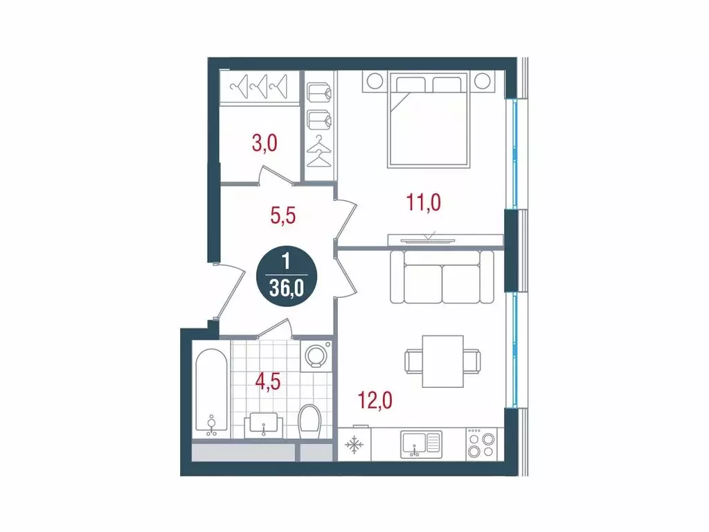 1-комнатная квартира: Москва, Кавказский бульвар, 51 (36 м) - Фото 0