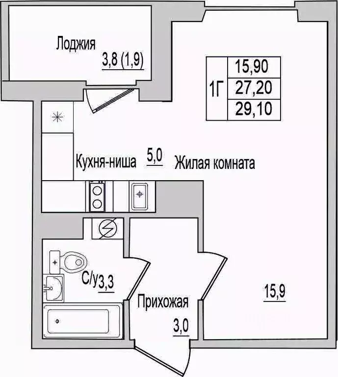 1-к кв. Псковская область, Псковский район, Завеличенская волость, д. ... - Фото 1