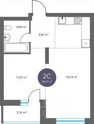 2-к кв. Новосибирская область, Новосибирск Академгородок мкр, ул. ... - Фото 1