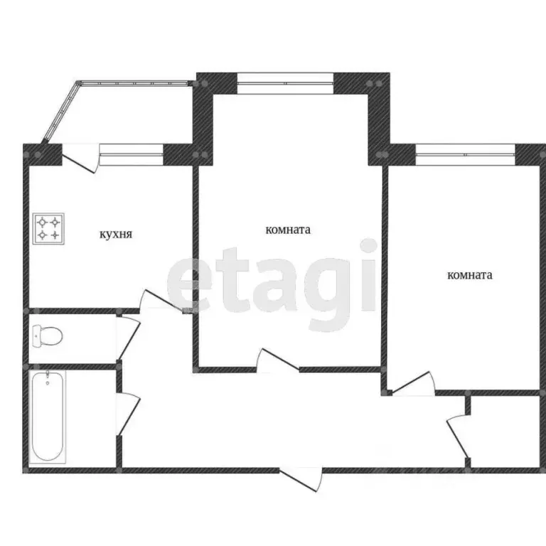 2-к кв. Ханты-Мансийский АО, Сургут ул. Чехова, 7 (59.6 м) - Фото 2