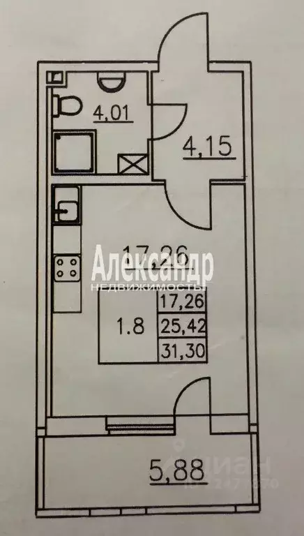 Студия Ленинградская область, Всеволожский район, Свердловское ... - Фото 2