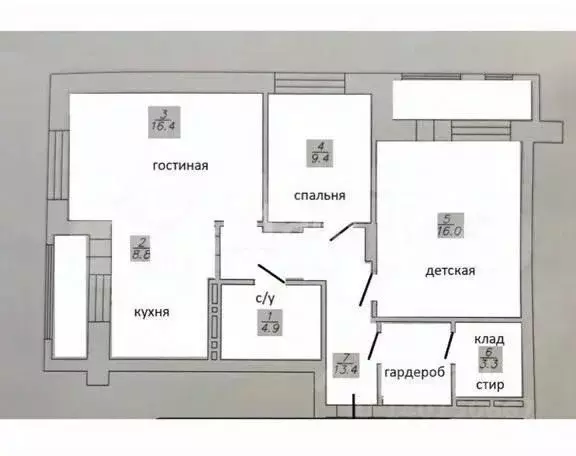3-к кв. Татарстан, Казань ул. Баки Урманче, 4к2 (72.2 м) - Фото 2