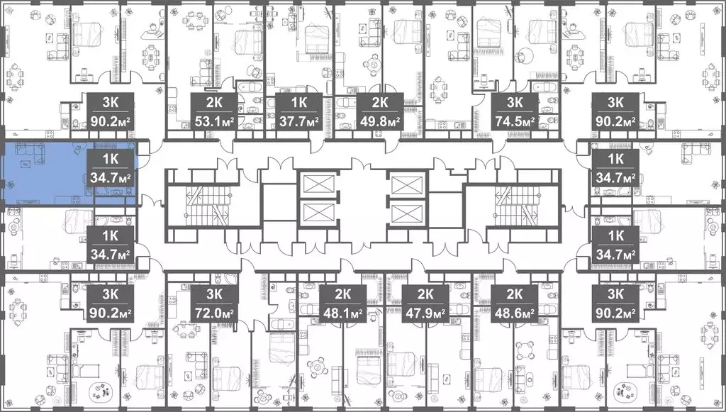 Квартира-студия: Москва, Аминьевское шоссе, 6 (34.7 м) - Фото 1