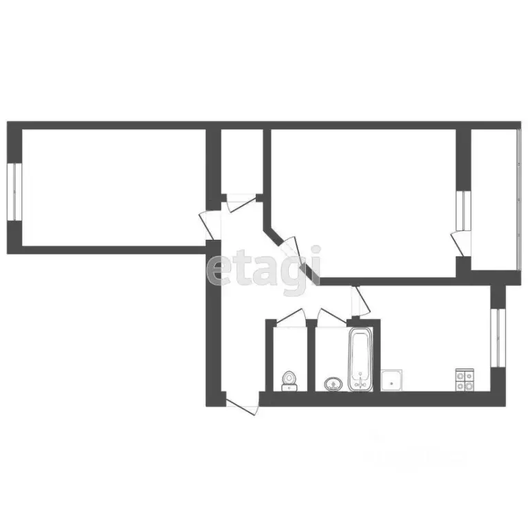2-к кв. Мордовия, Саранск ул. Ульянова, 89 (55.8 м) - Фото 0
