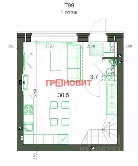 Таунхаус в Новосибирская область, Новосибирский район, Мичуринский ... - Фото 1