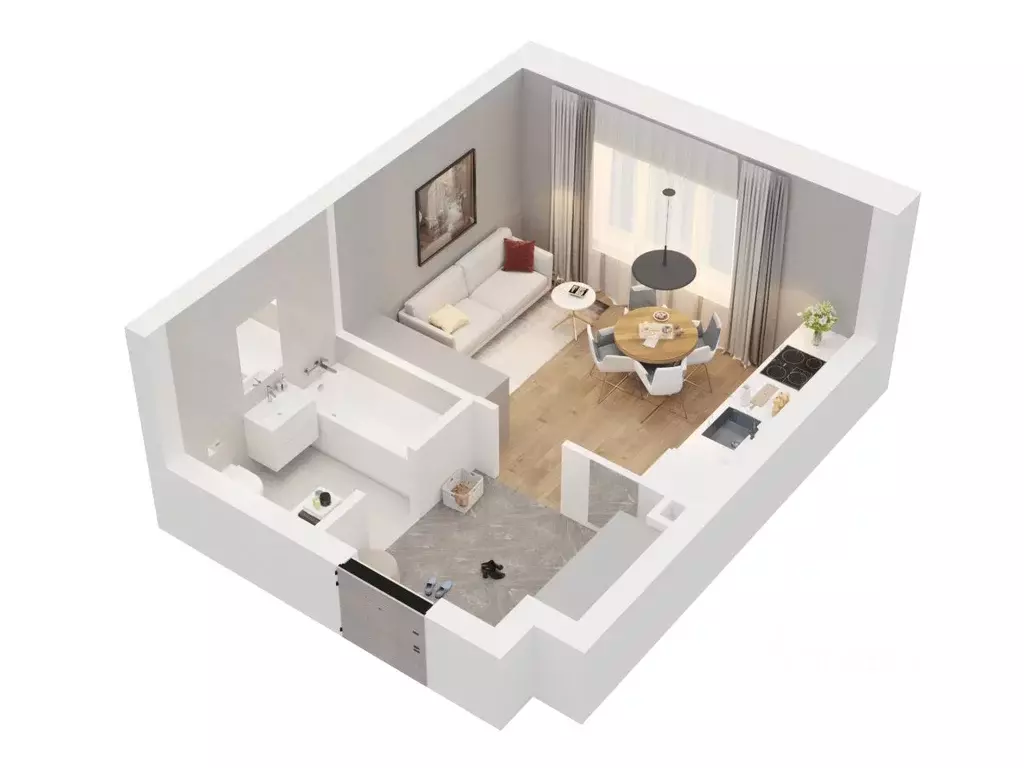 Студия Татарстан, Казань ул. Михаила Миля (24.86 м) - Фото 2