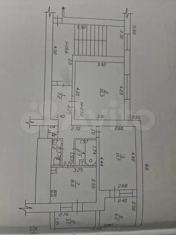 2-к. квартира, 60 м, 2/5 эт. - Фото 0