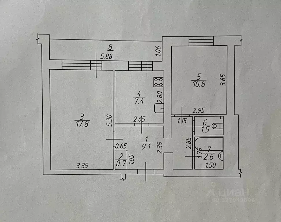 2-к кв. Саратовская область, Энгельс Минская ул., 2 (50.0 м) - Фото 2