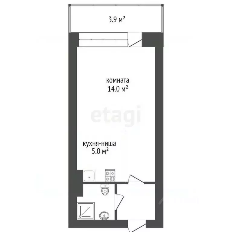 Студия Ханты-Мансийский АО, Сургут ул. Иосифа Каролинского, 9 (24.3 м) - Фото 0