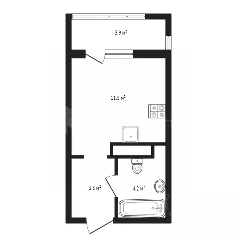 Студия Тюменская область, Тюменский муниципальный округ, д. Дударева ... - Фото 2