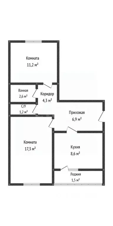 2-к кв. Псковская область, Псковский муниципальный округ, д. Богданово ... - Фото 2