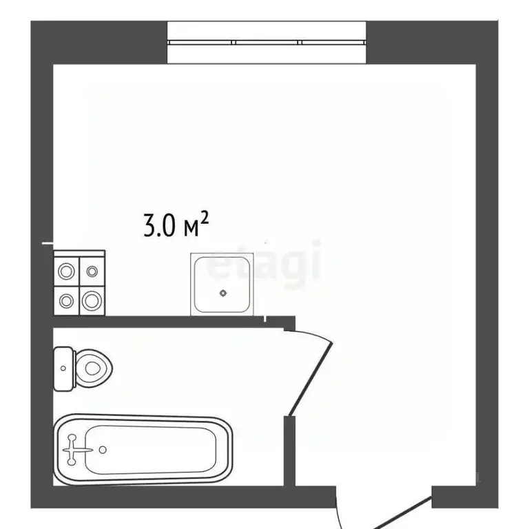 Студия Томская область, Томск Алтайская ул., 78/2 (14.2 м) - Фото 2