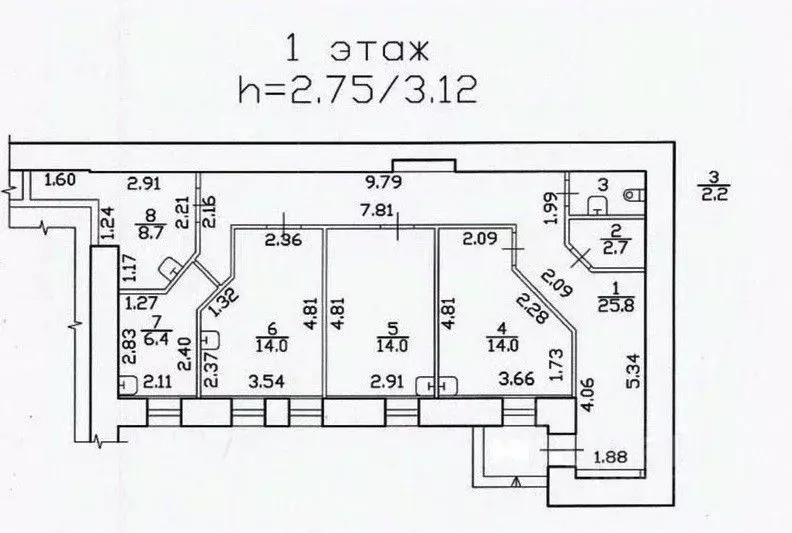 Помещение свободного назначения в Санкт-Петербург ул. Шамшева, 15а (93 ... - Фото 2