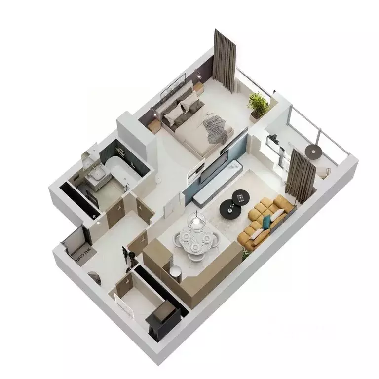 2-к кв. Татарстан, Набережные Челны 19-й комплекс, Челны Сити 2 жилой ... - Фото 1