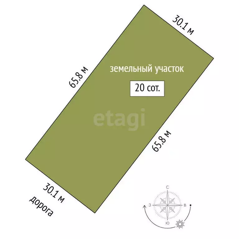 Участок в село Карабаш, Школьная улица (20 м) - Фото 1