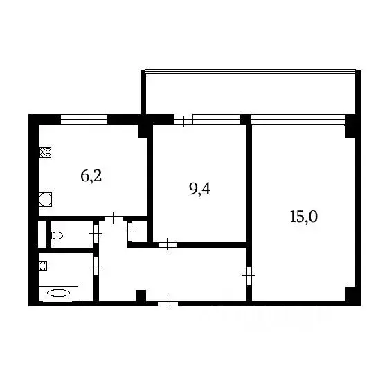 2-к кв. Москва Славянский бул., 15 (45.0 м) - Фото 2