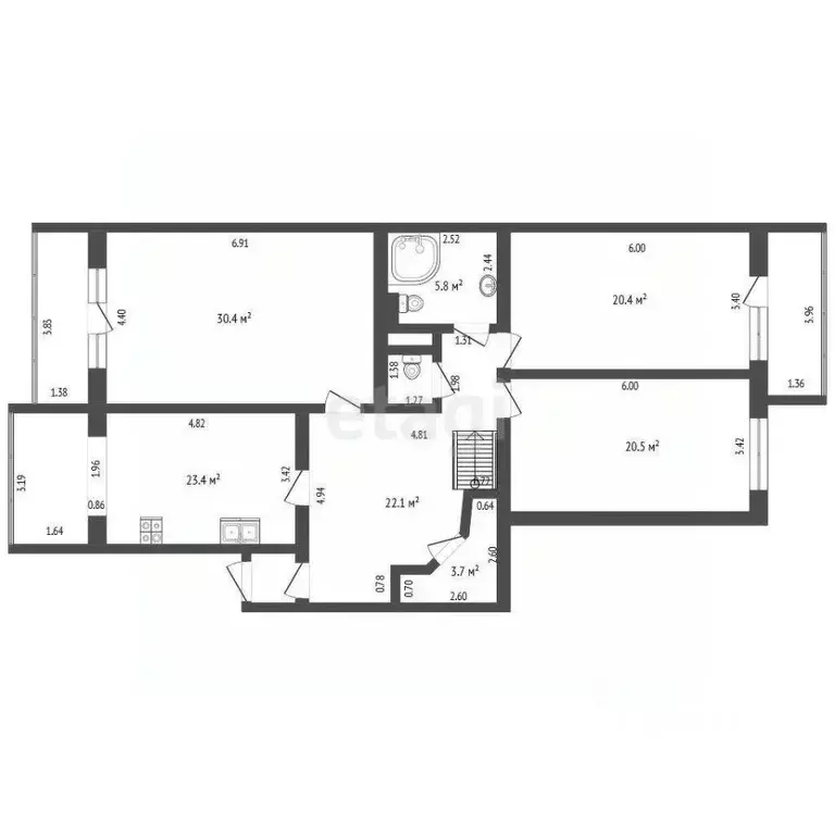 3-к кв. Марий Эл, Йошкар-Ола ул. Машиностроителей, 4б (134.6 м) - Фото 1