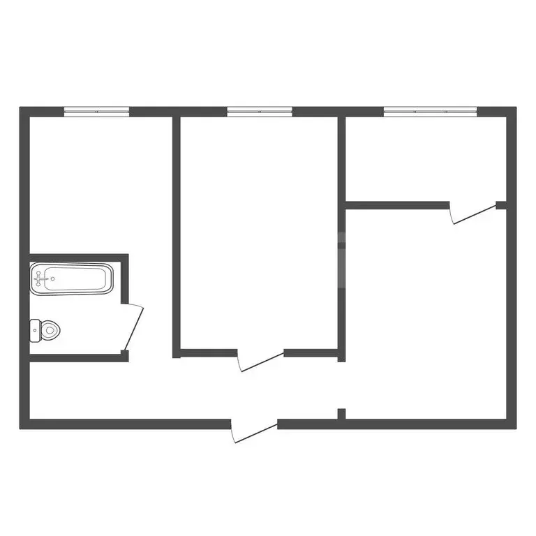 2-комнатная квартира: Абакан, улица Крылова, 37 (44.3 м) - Фото 1
