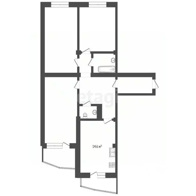 3-к кв. Крым, Феодосия ул. Крымская, 88 (90.2 м) - Фото 2