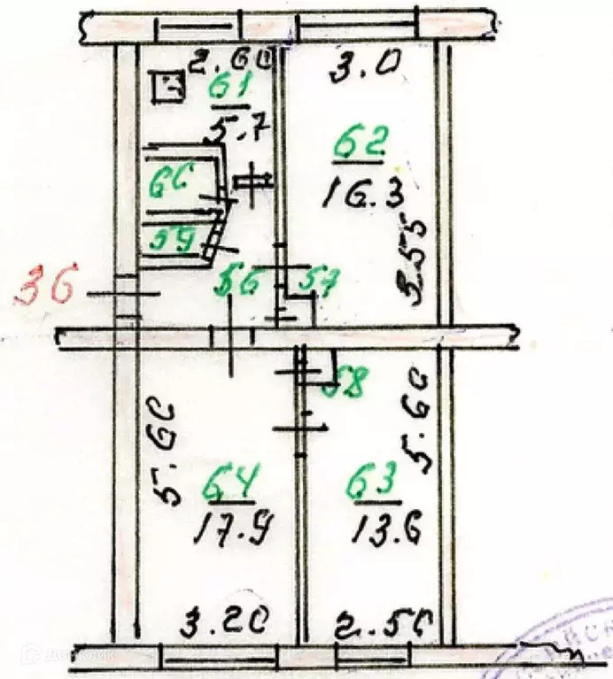 Продаётся 3-к квартира, 61.9 м - Фото 1