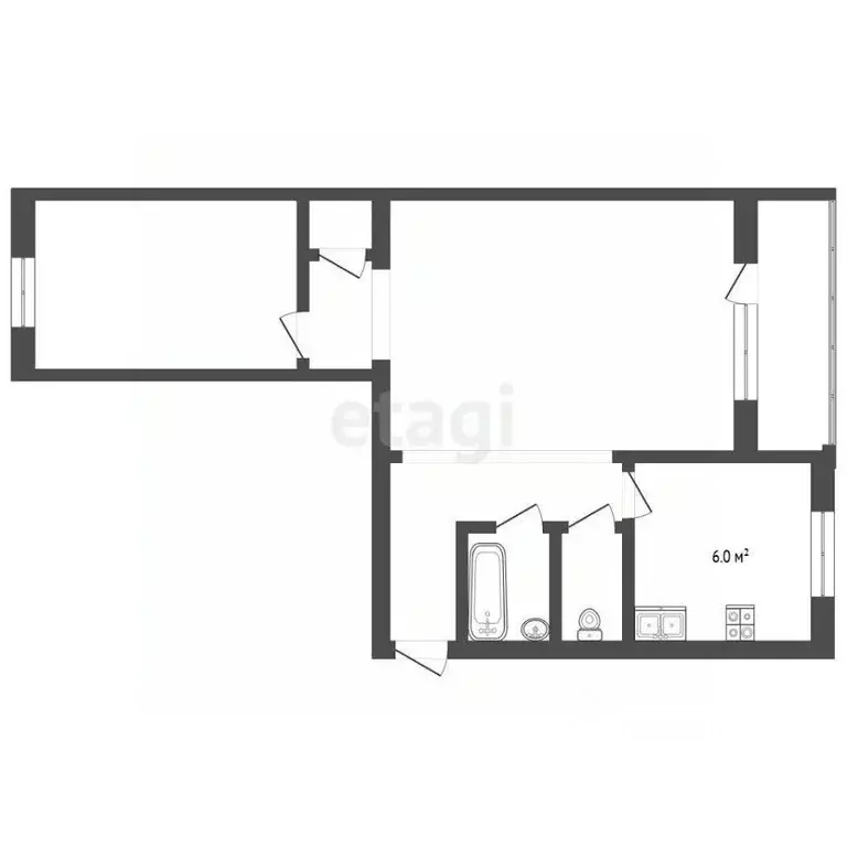 2-к кв. Ярославская область, Ярославль ул. Туманова, 8 (45.7 м) - Фото 1