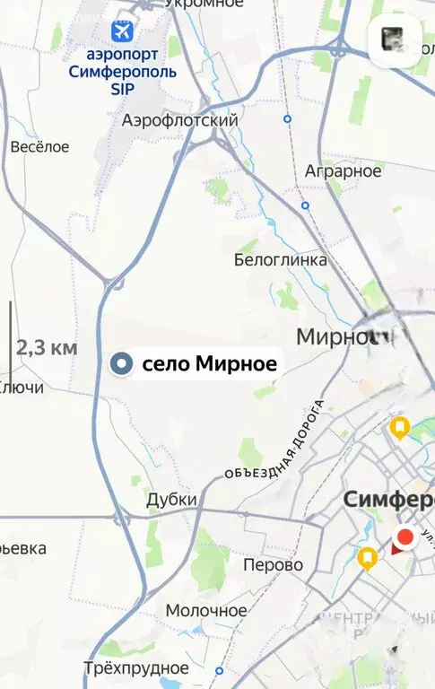 Участок в Симферопольский район, село Мирное (7.6 м) - Фото 1