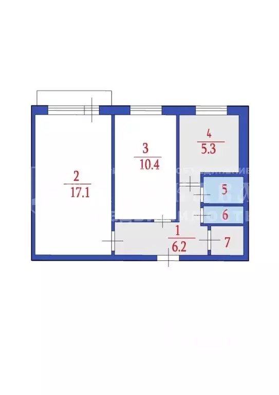 2-к кв. Кемеровская область, Кемерово ул. Спартака, 21 (43.0 м) - Фото 1