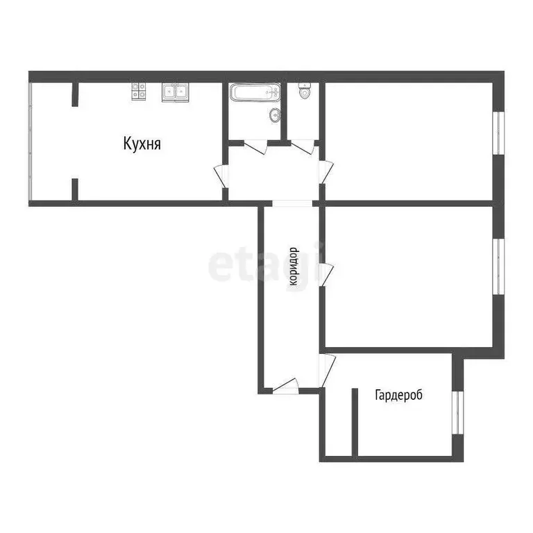3-комнатная квартира: Челябинск, улица 3-го Интернационала, 63А (68 м) - Фото 0
