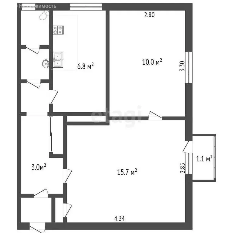 2-комнатная квартира: Ярославль, посёлок Першино, Дачный переулок, 2А ... - Фото 1