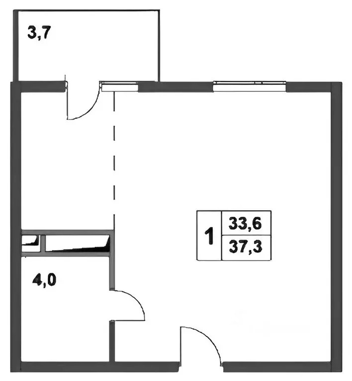 1-к кв. Краснодарский край, Анапа ул. Мирная, 29к6 (35.4 м) - Фото 1