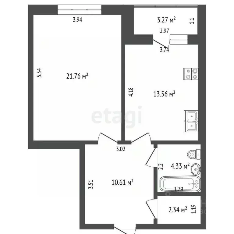 1-к кв. Мордовия, Саранск ул. Фурманова, 21А (53.0 м) - Фото 0