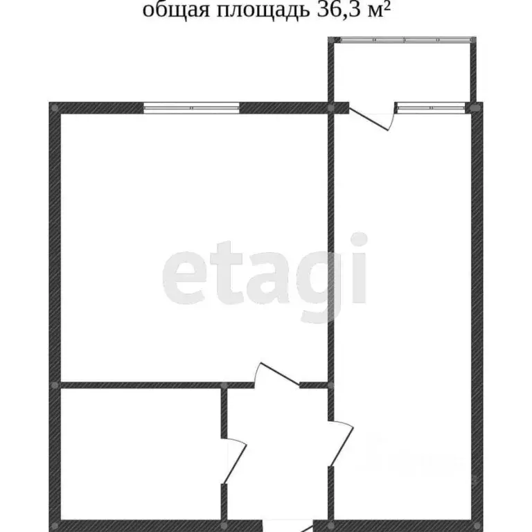 1-к кв. Ханты-Мансийский АО, Ханты-Мансийск Югорская ул., 9 (33.3 м) - Фото 0